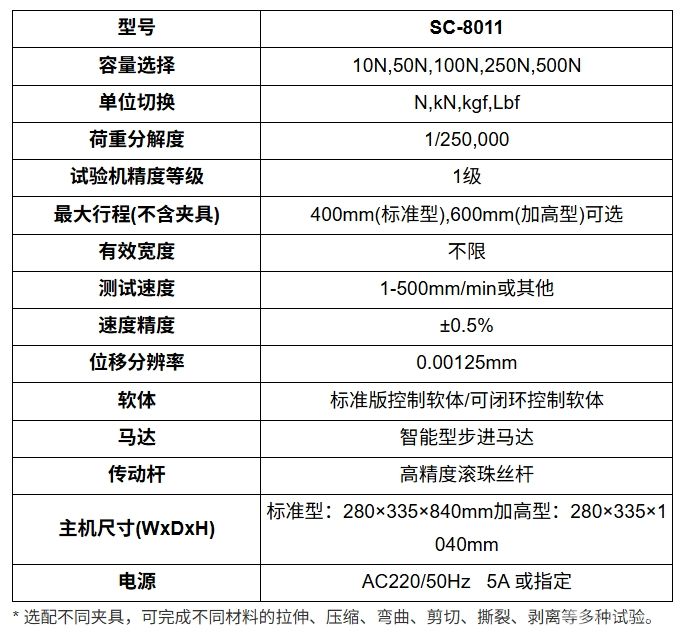 高弹性材料拉伸试验机