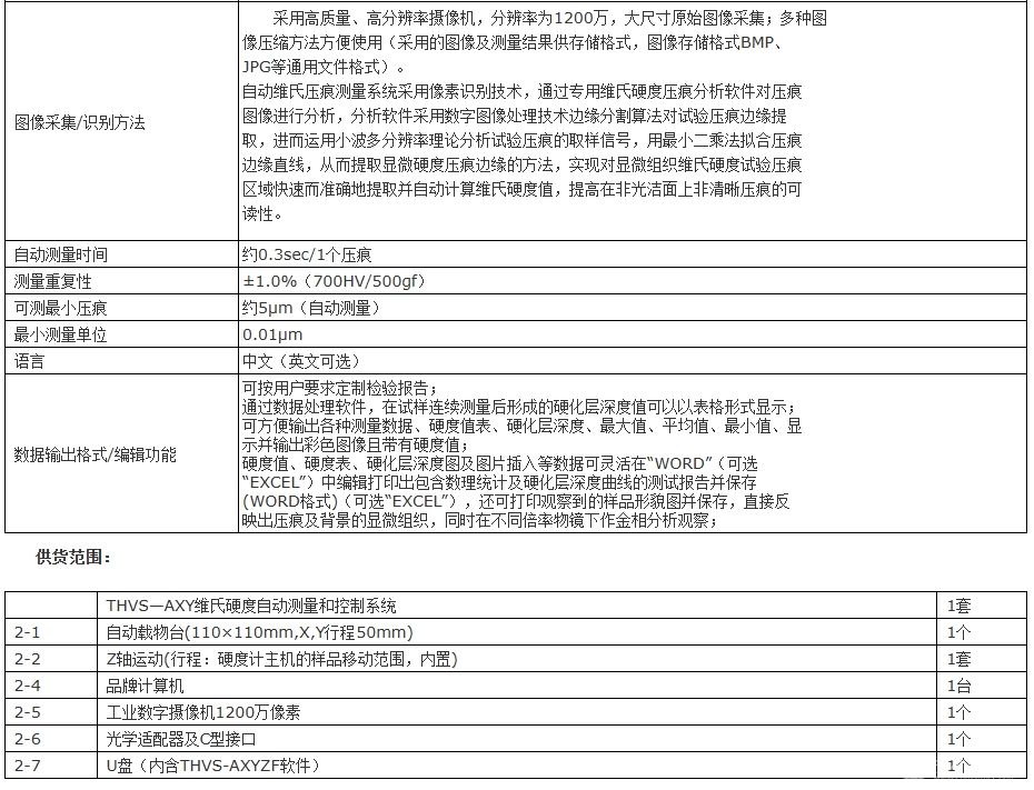 维氏硬度自动测量和控制系统