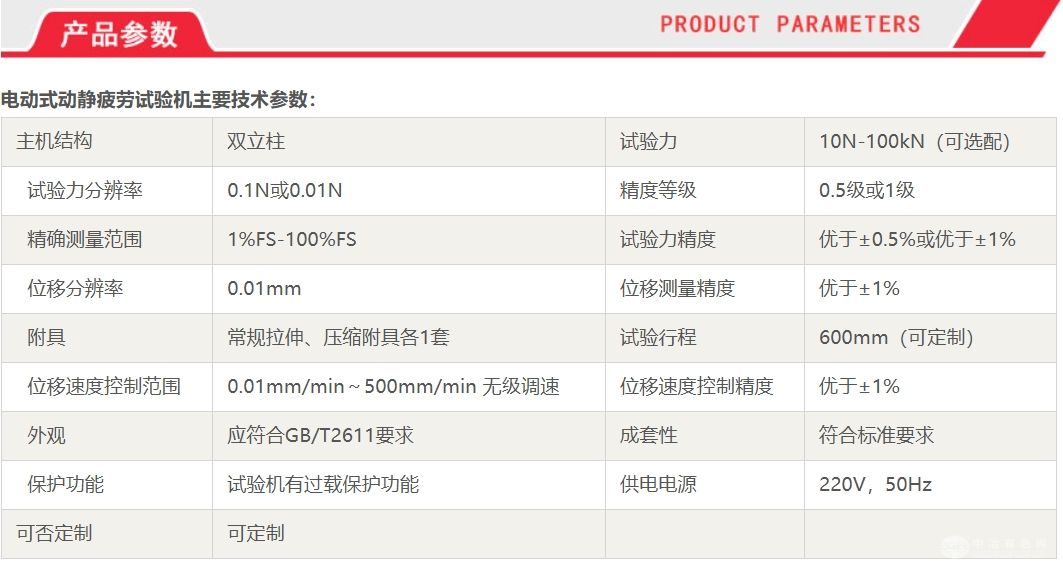 电动式动静疲劳试验机