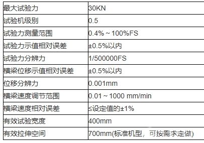 微机控制30KN万能材料试验机