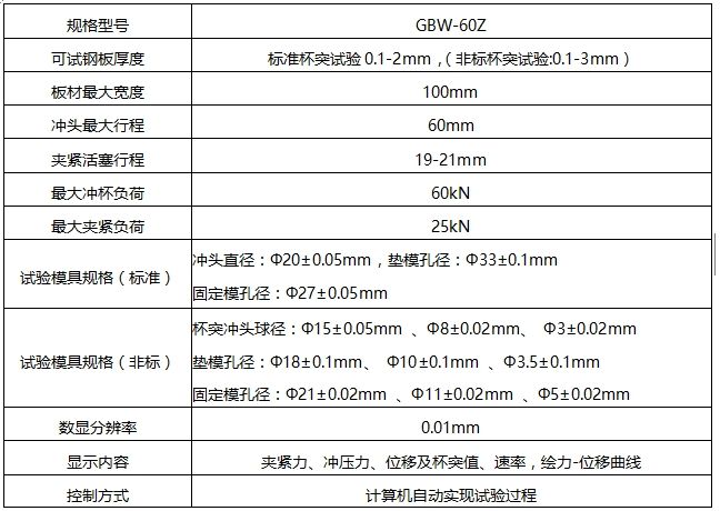 GBS-60B 数显半自动杯突试验机