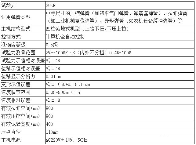 电脑控制弹簧拉压试验机