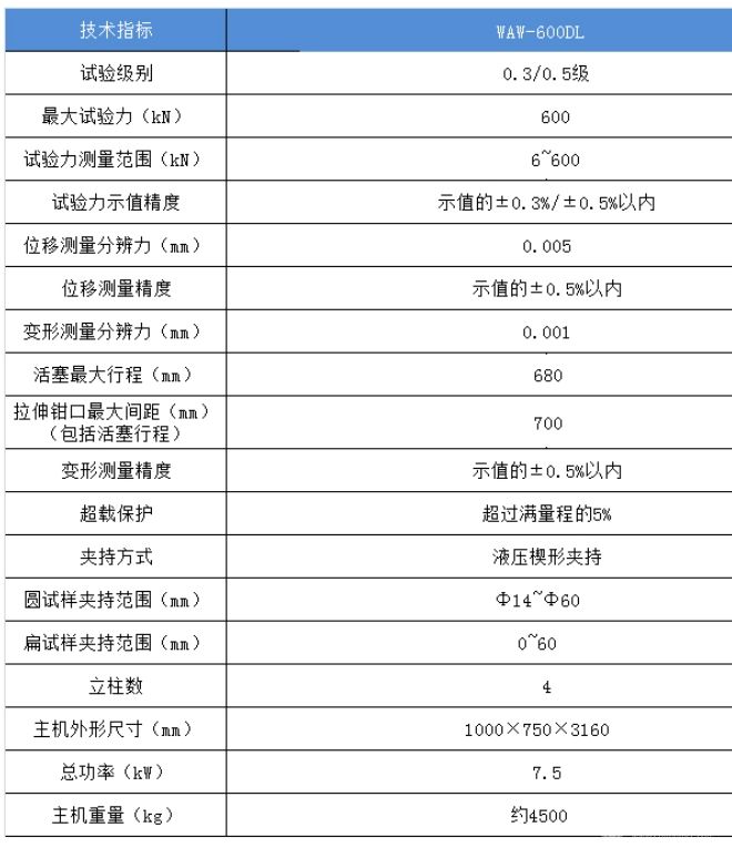 600kN单空间液压拉力试验机