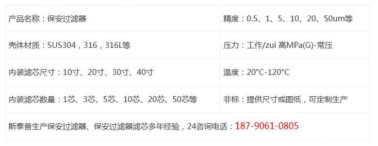 大流量保安过滤器