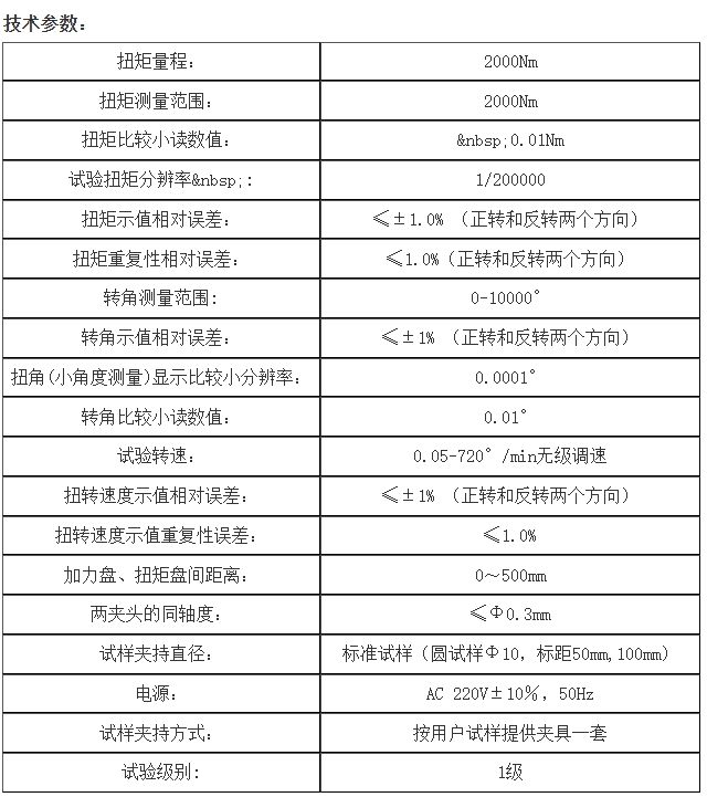 液压钳抗扭强度测试机