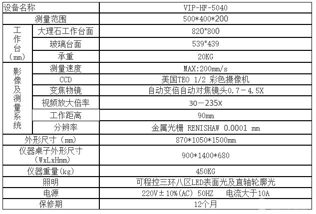 VIP-HF-5040 VIP自动影像测量仪