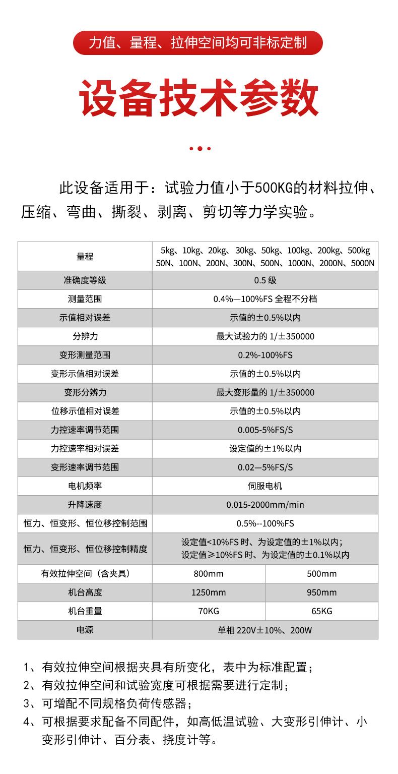 单柱电子万能试验机5KG