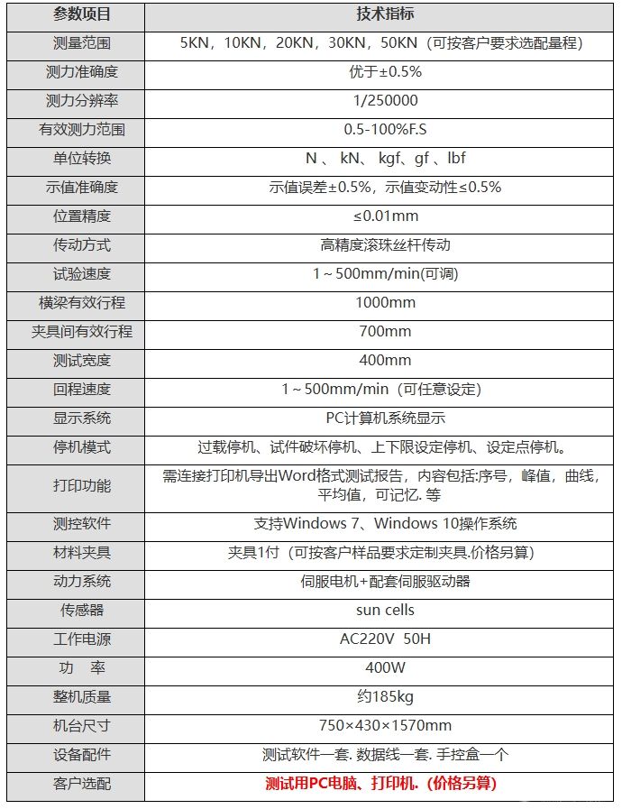 电线电缆拉力试验机