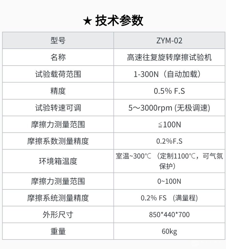 高速往复旋转摩擦磨损试验机