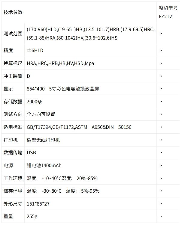 FZ212高精度便携式里氏硬度计