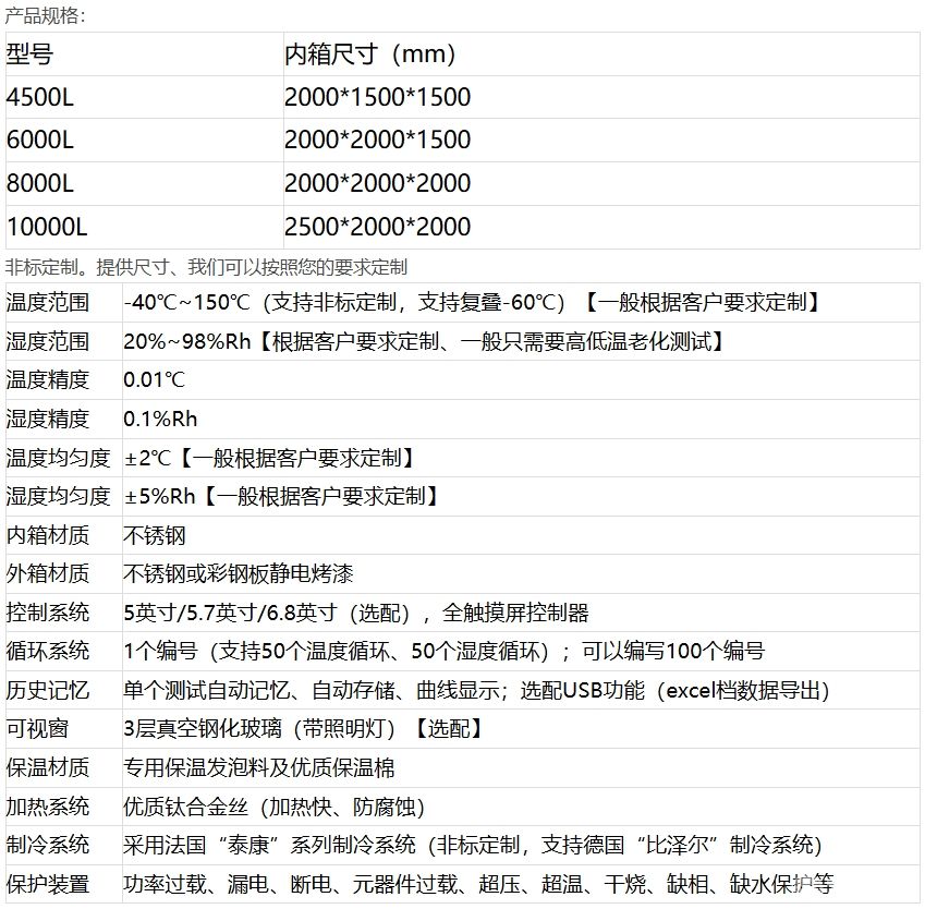 步入式恒温恒温试验房
