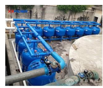 10罐并联反洗浅层砂过滤器