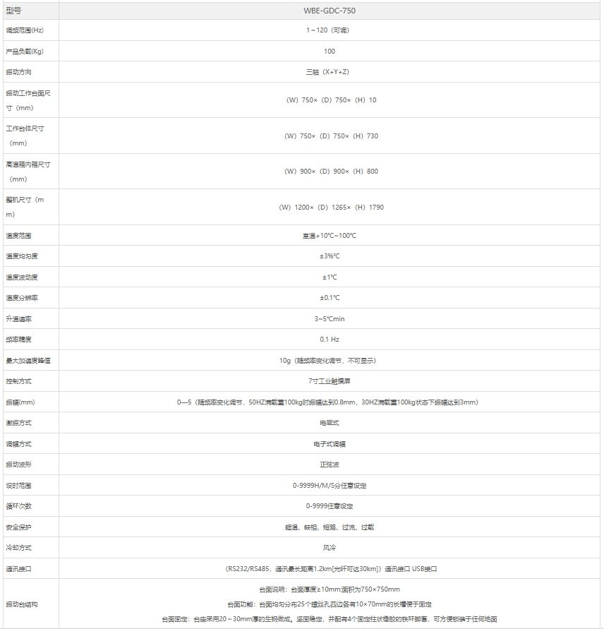 WBE-GDC-750高温振动综合试验箱
