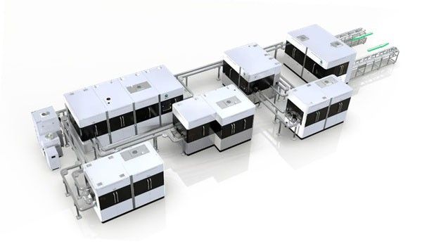 逸飞激光子公司逸科兴180ppm大圆柱电池盖板自动组装线成功下线