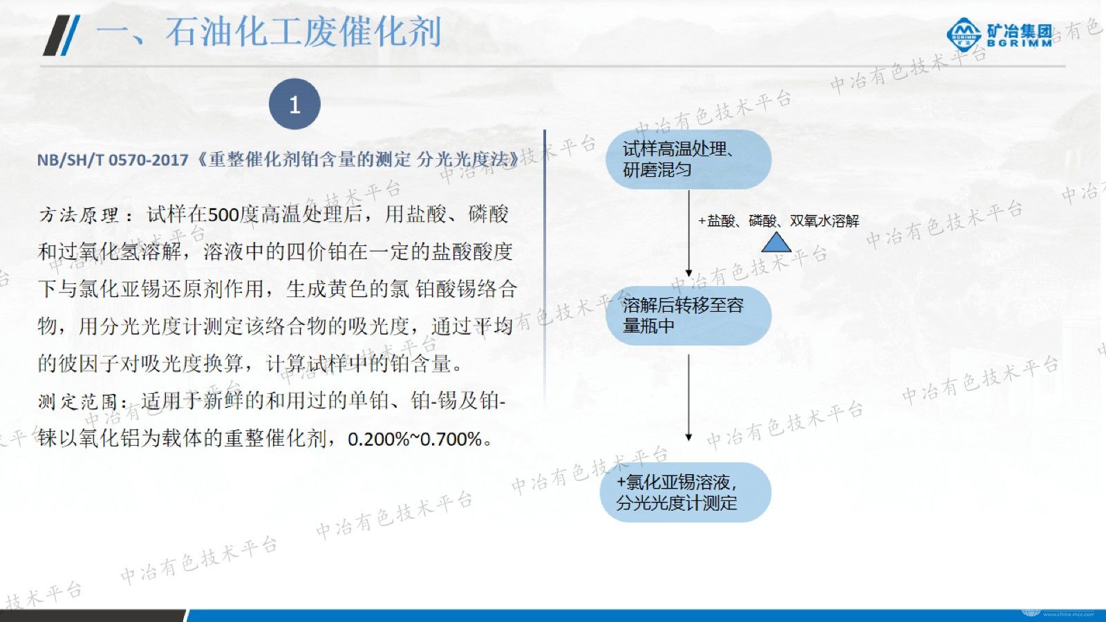 催化剂中贵金属检测技术