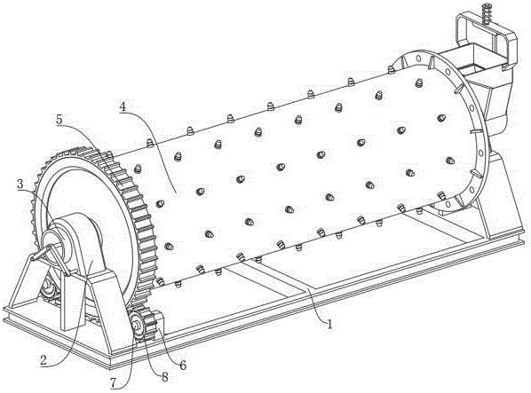 用于工业固废的球磨机超细粉磨装置