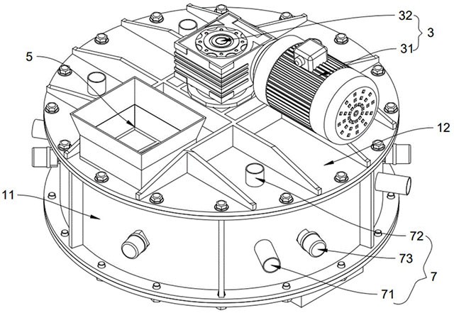 废旧锂电池破碎用的连续式氮气快速置换装置